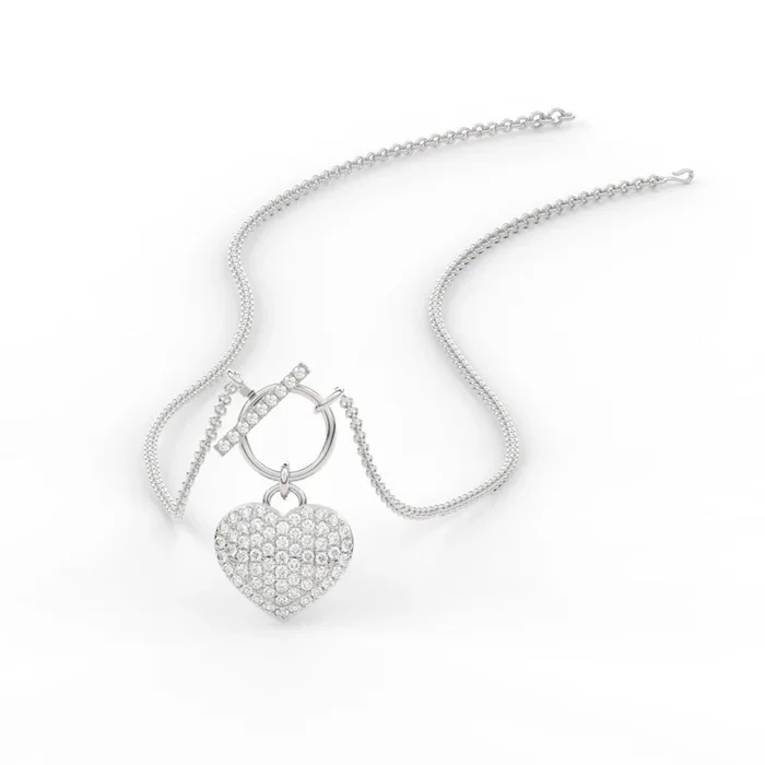 Heart Shaped Cluster Diamond Pendant