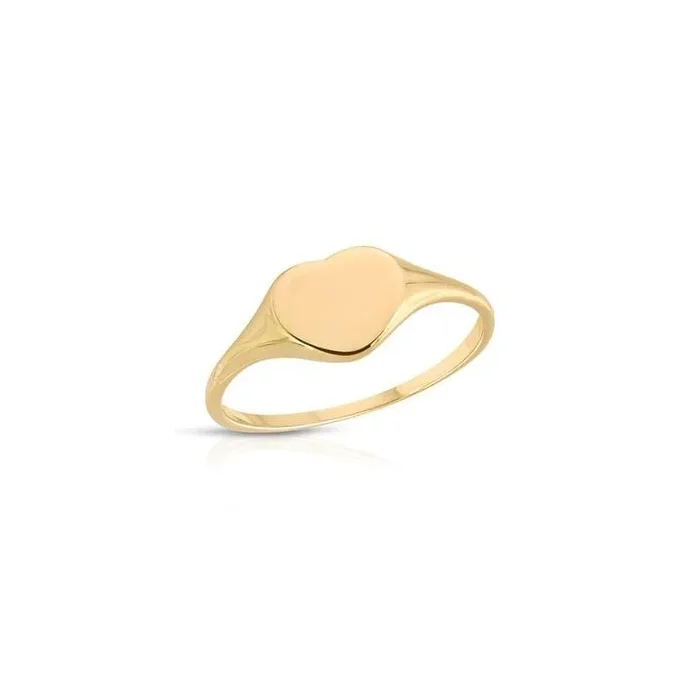 Heart Signet Ring 14K