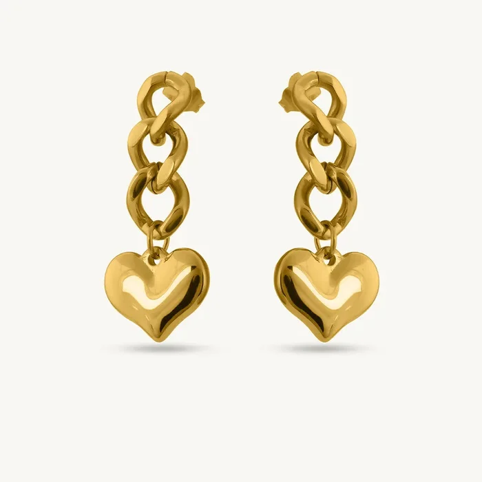 Heartlink Drape Drop Earrings