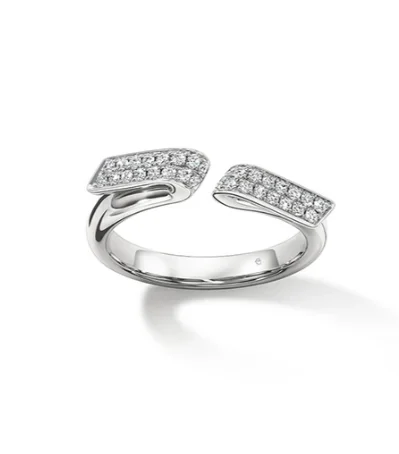 Hearts on Fire Inside Out Round Diamond Fashion Ring in 18K White Gold (.22ctw)