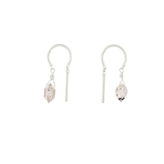 Herkimer Dancer Threaders in Silver – 3/4″