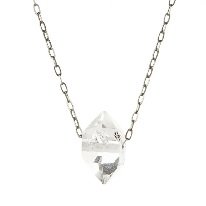 Herkimer Diamond Quartz Pendant Necklace