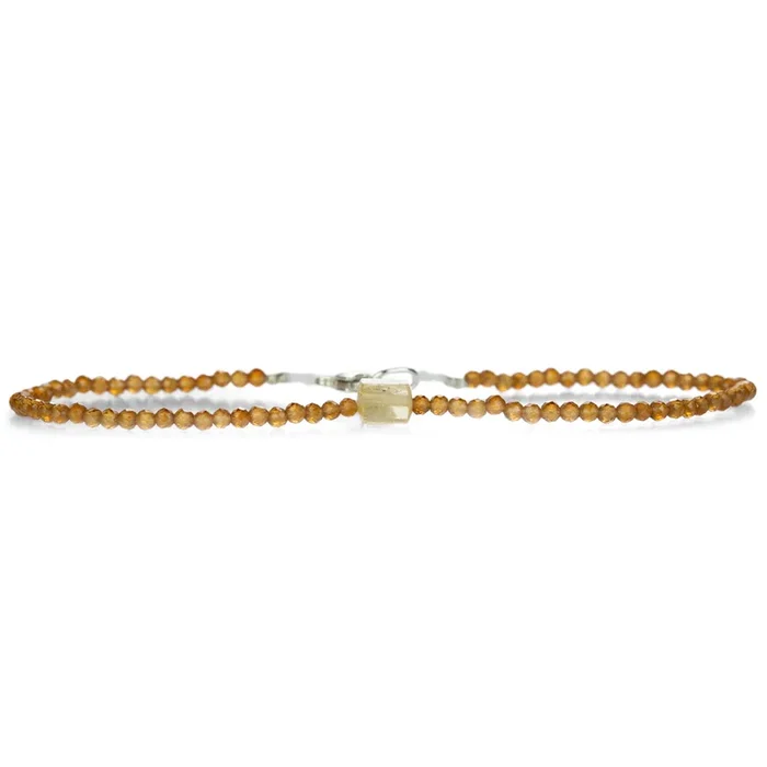 Hessonite Garnet and Topaz Bracelet