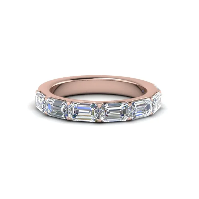 Horizontal Emerald Cut Classic Band