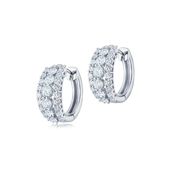 Huggie Earrings with Diamonds