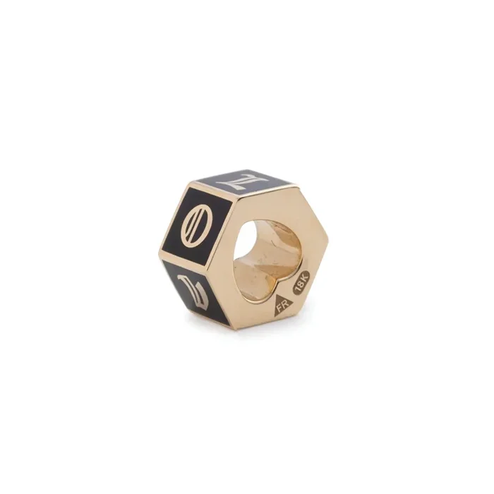 I Love U : Ceramic Faceted Heart Beat Black