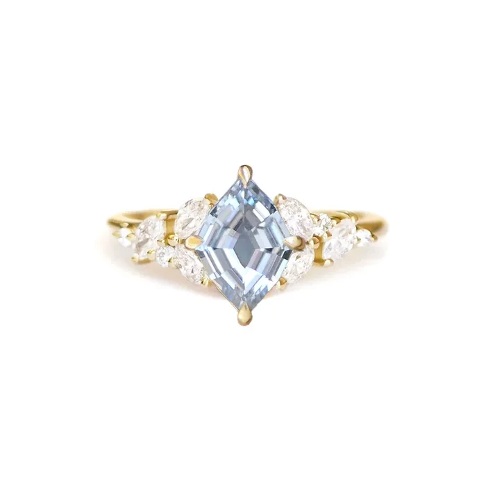 Ice Blue Lozenge Garden Party Ring