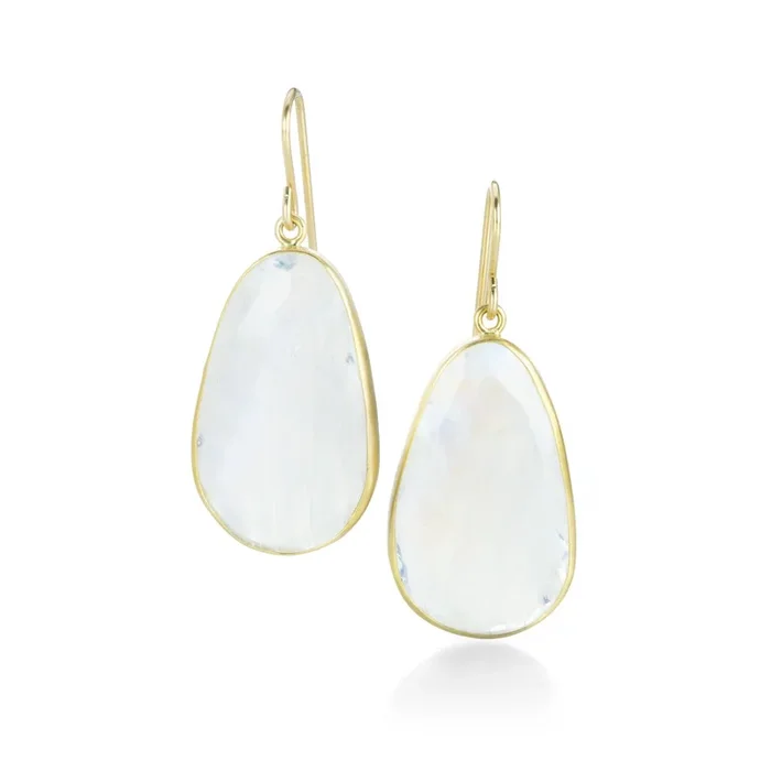 Indian Moonstone Drop Earrings