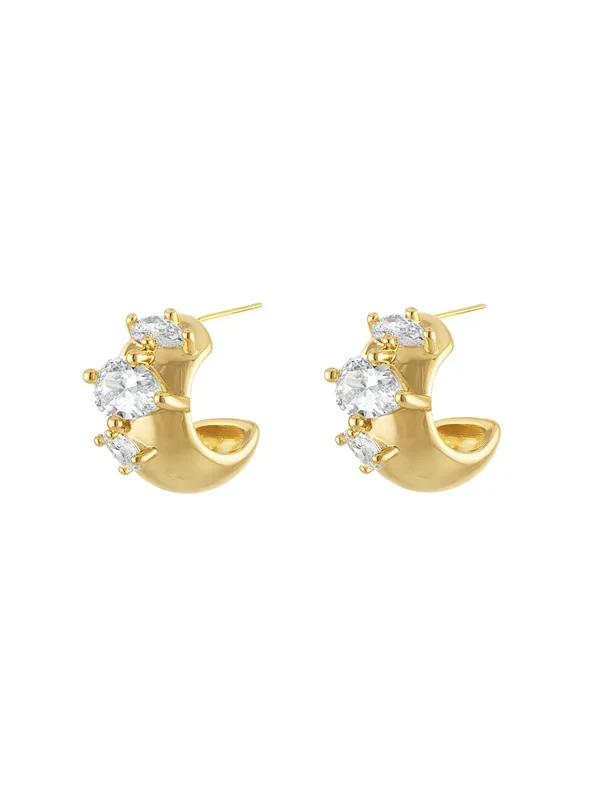 Indie Marquise Hoop Earring