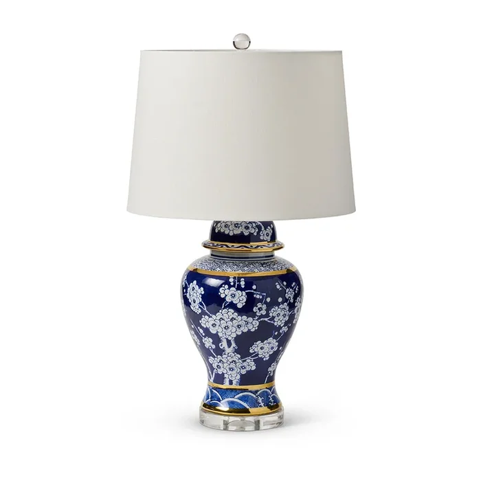 Indigo Cherry Blossom Lamp