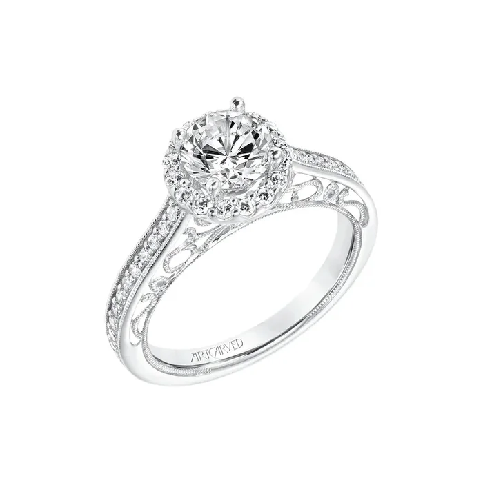 Indra Halo Diamond Semi Mount Ring