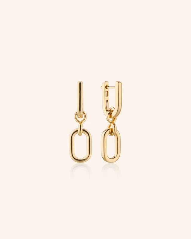 Infinity 18K Gold Drop Earrings