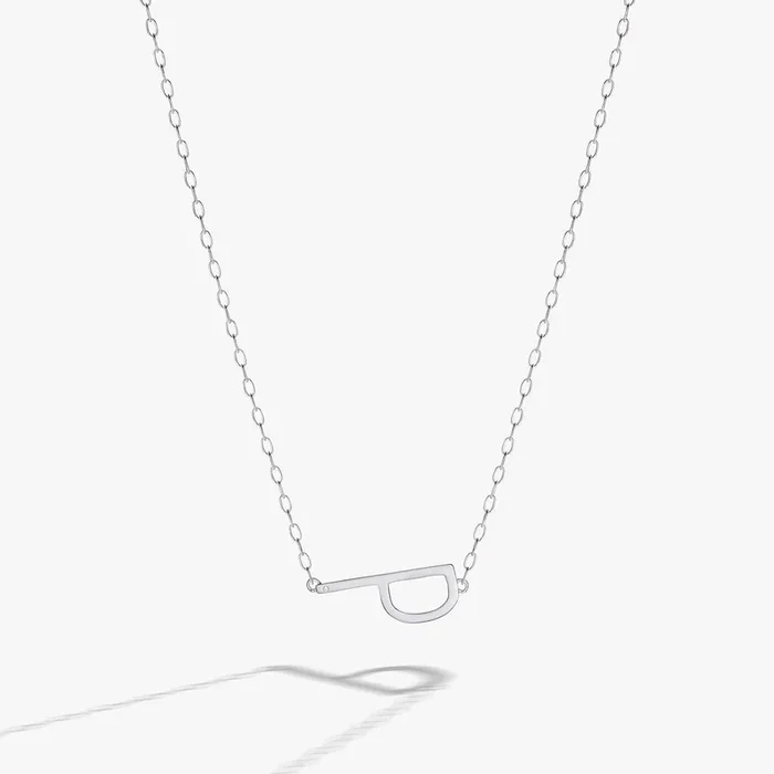 Initial P Precious Elongated Necklace