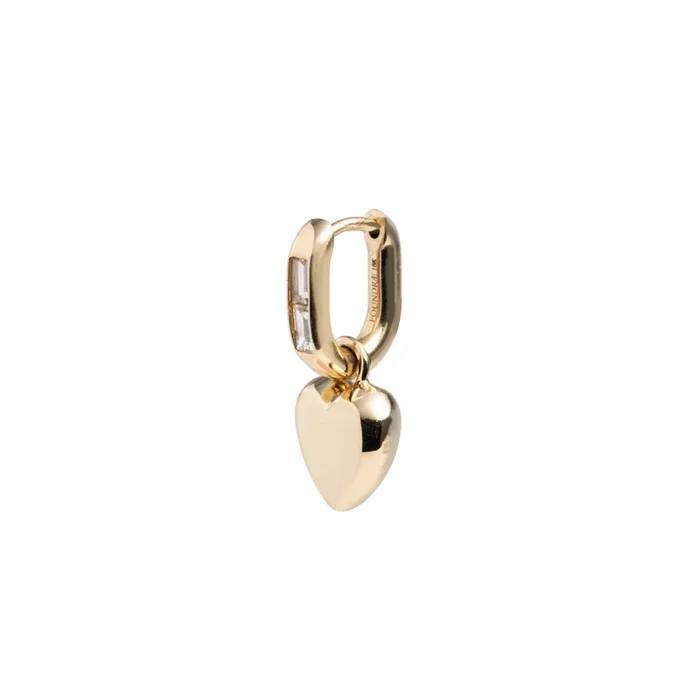Initials & Numbers : Small Baguette Fob Earring