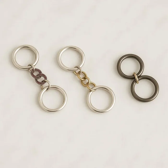 Interlocking Stackable Linked Band Gemstone Diamond Ring