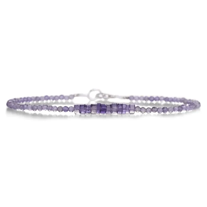 Iolite Bead Bracelet