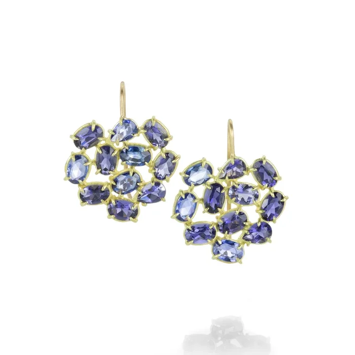 Iolite Cluster Earrings