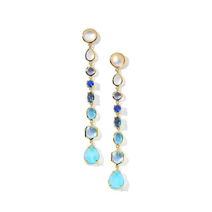 IPPOLITA Rock Candy 8-Stone Drop Earrings in Mare