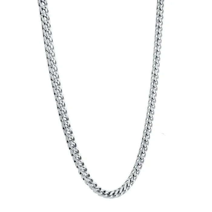 Italgem Men’s 24″ 3.5mm Steel Franco Chain Necklace