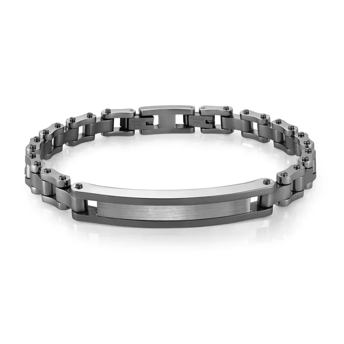 Italgem Men’s 8.5″ IP Steel ID Bracelet