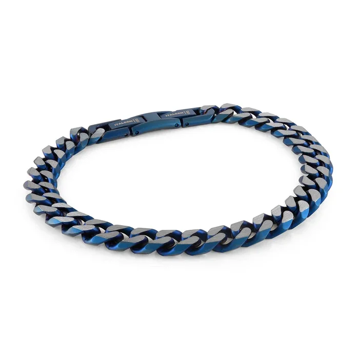 Italgem Men’s 8.6mm IP Steel Curb Link Bracelet