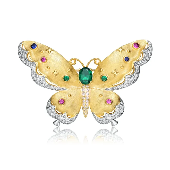 Jacqueline Elaine Golden Butterfly Brooch