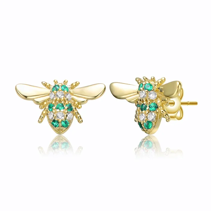 Jacqueline Pave Wasp Stud Earrings