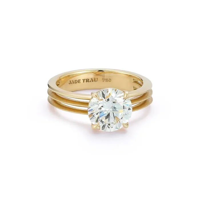 Jane 3-Row Ring, Round Center