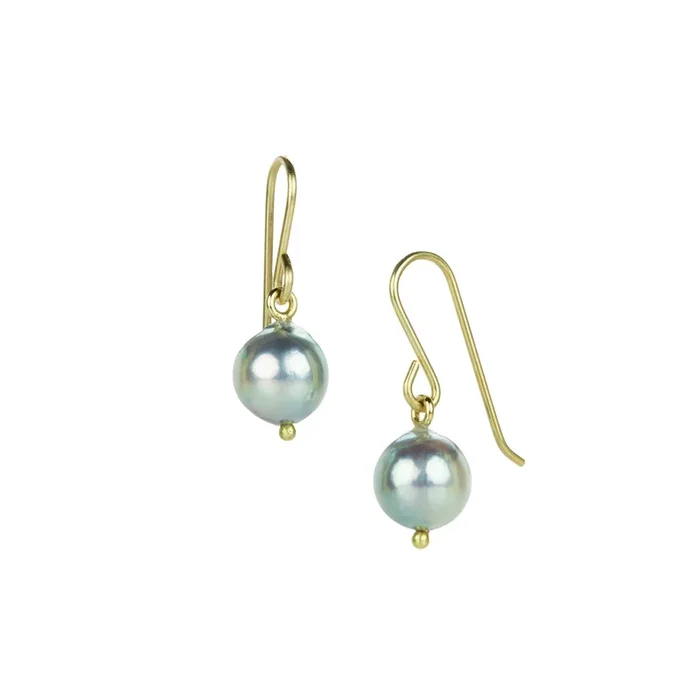 Japanese Akoya Pink Pearl Drop Earrings