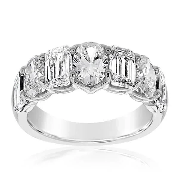 JB STAR Emerald & Oval Diamond Band