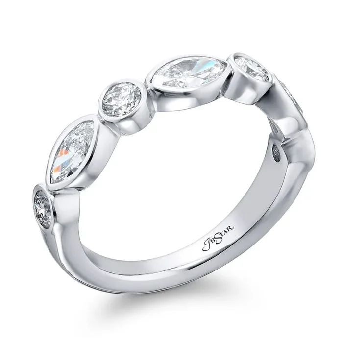 JB STAR Mixed Shape Bezel Set Diamond Band