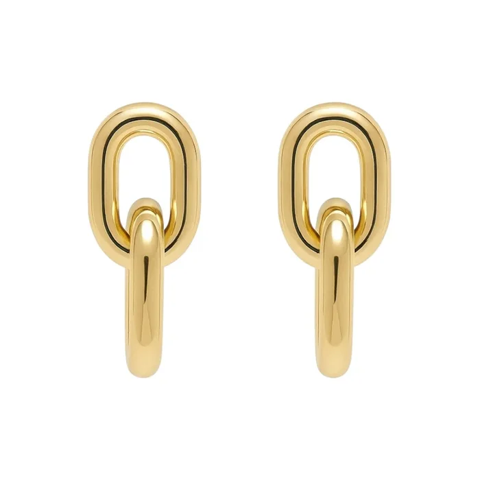 Jessica | Gold Plated Link Earrings