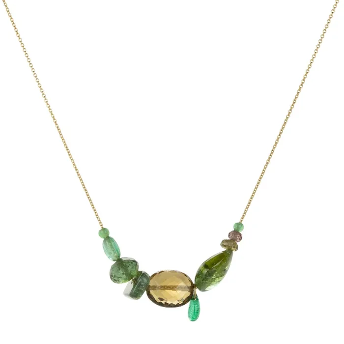 Jewel Tone Mini Collage Necklace