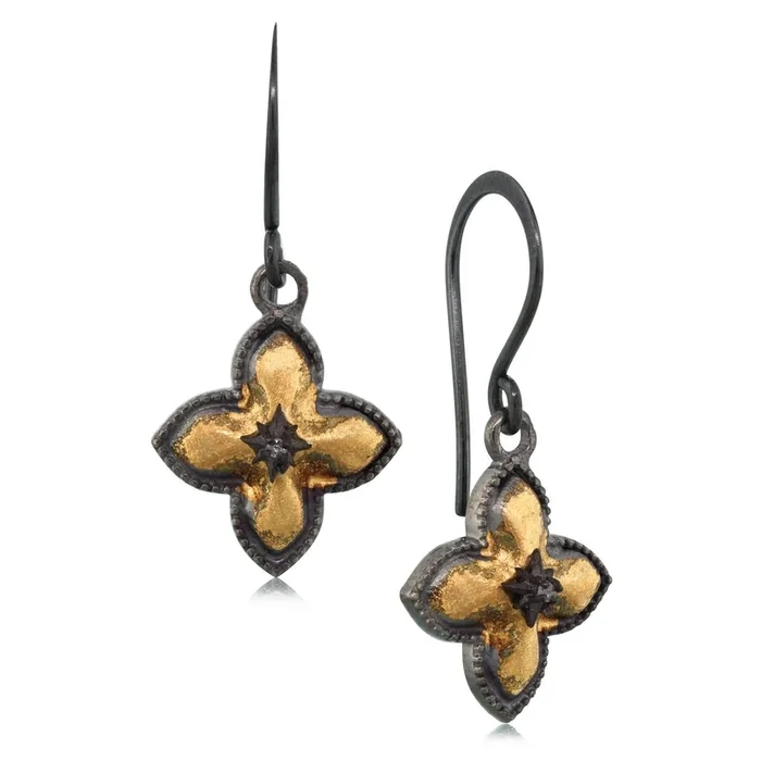 JILL DUZAN Small Cross Earrings