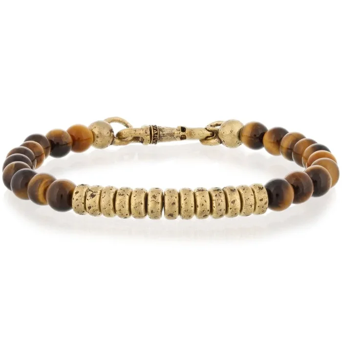 JOHN VARVATOS Tigers Eye Beaded Bracelet