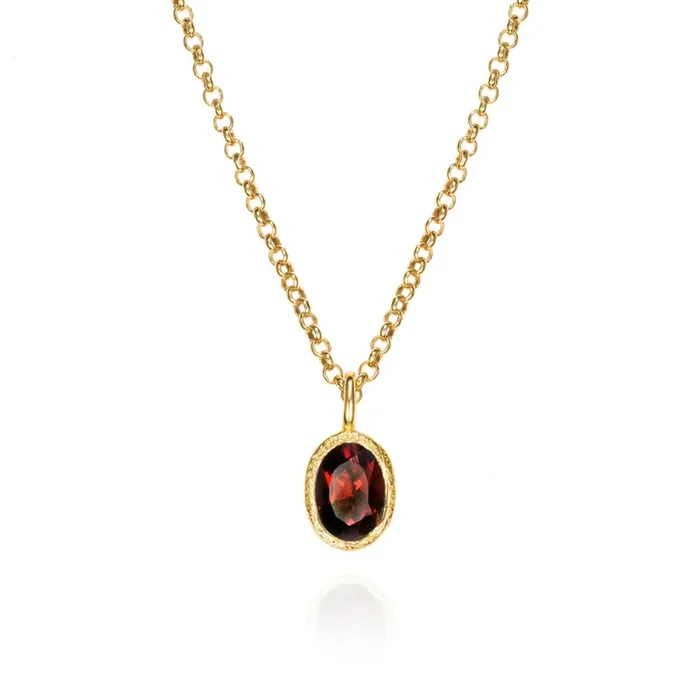 Jorge Revilla Zen Collection Garnet Drop Pendant (Chain Sold Separately)