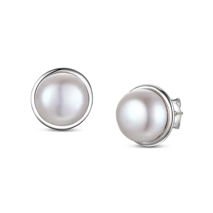 Julien Simple Pearl Stud Earrings