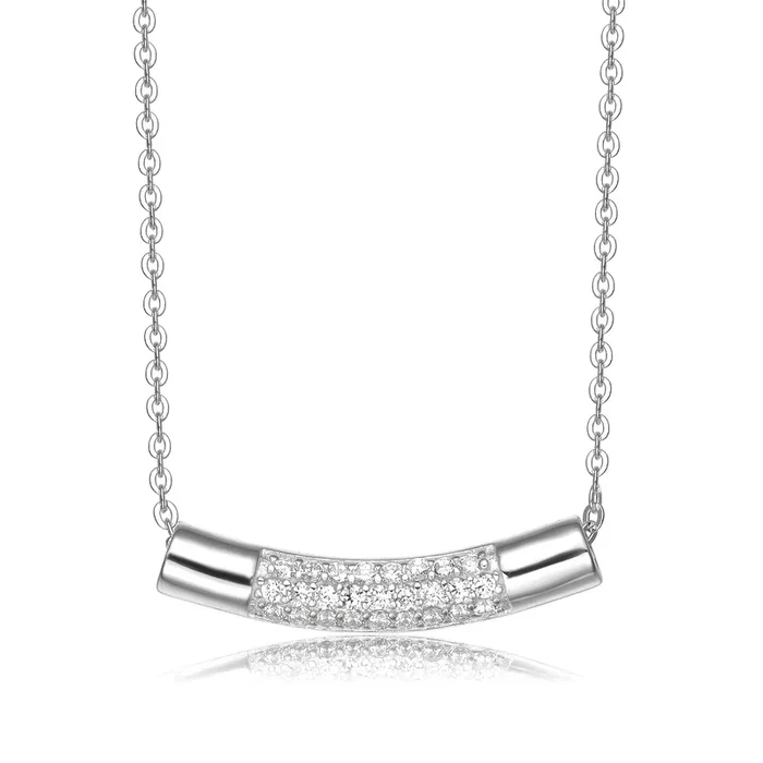 Justine Cubic Zirconia Curve Line Necklace