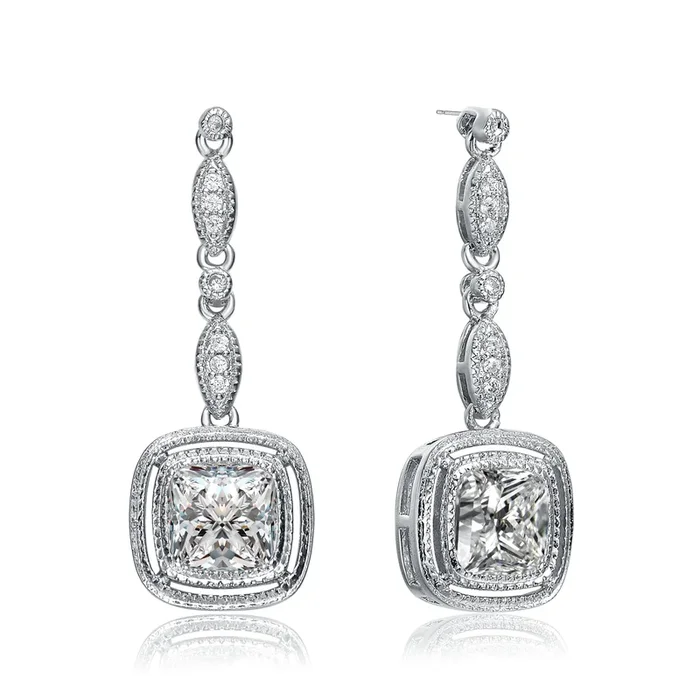 Justine Square Drop Earrings