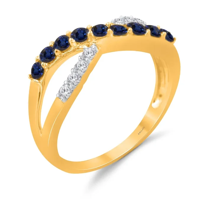 Kallati Sapphire Diamond Crossover Band
