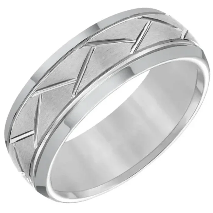 Kellee Designs Men’s 6mm Tungsten Diagonal Band
