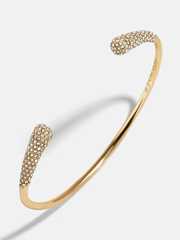 Kelly Gold Cuff Bracelet – Gold/Pavé