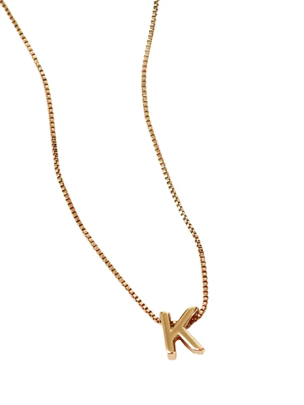 Kinsey Slide Initial Necklace Letter K