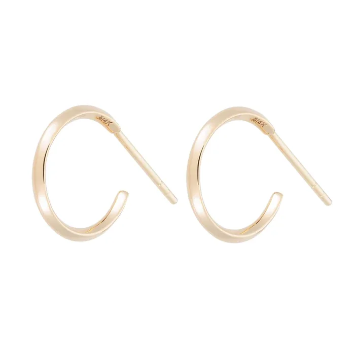 Knife Edge Small Hoops (1/2″)