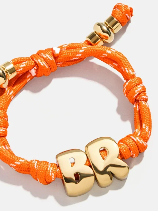 Knotty Initial Custom Bracelet – Tangerine Double Letters