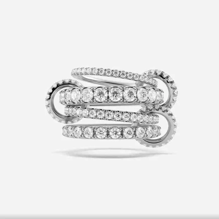 Lab Diamond Pave Interlocking Ring