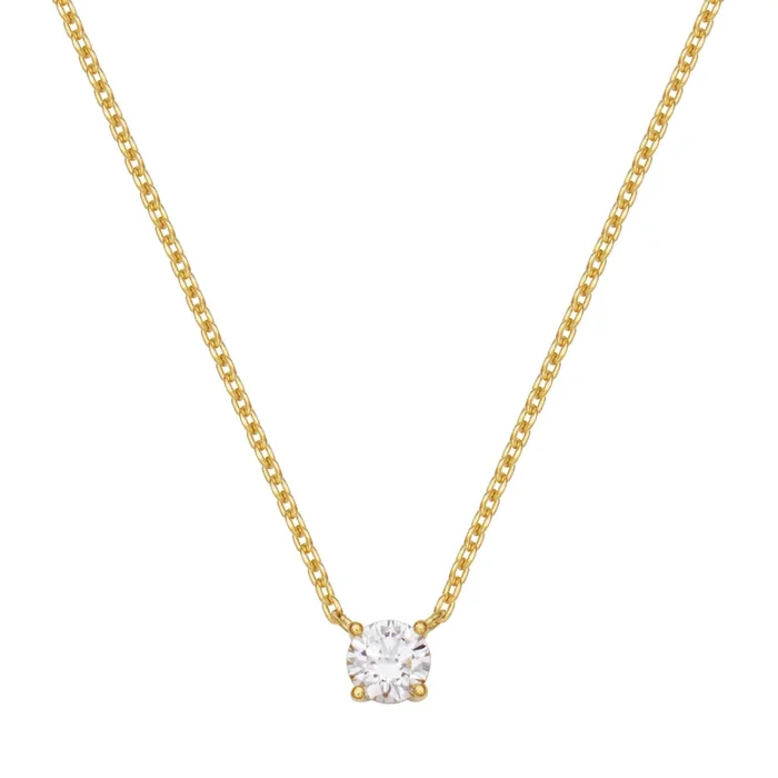 Lab Grown 0.25ct tw Diamond Pendant Necklace in 18k Gold Vermeil