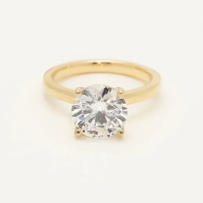 Lab Grown Diamond Solitaire Engagement Ring in 14kt Yellow Gold (3ct)