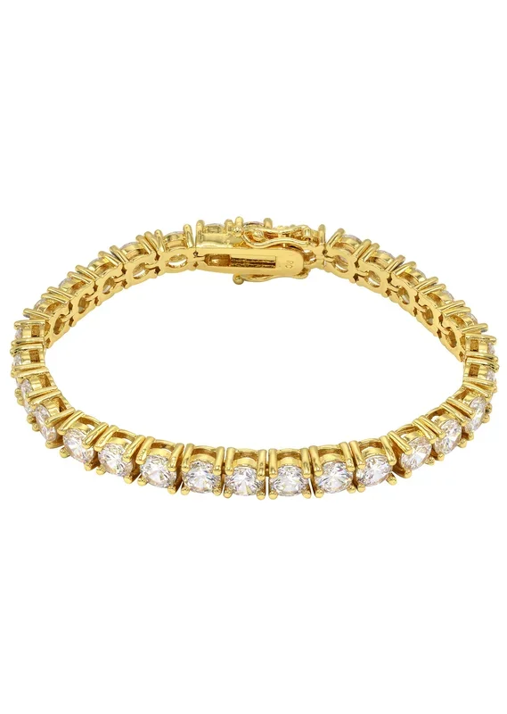 Lab Grown Diamond Tennis Bracelet – 14K Yellow Gold