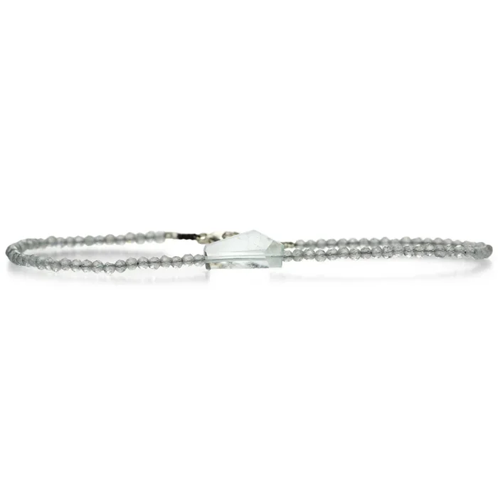 Labradorite and Aquamarine Beaded Bracelet
